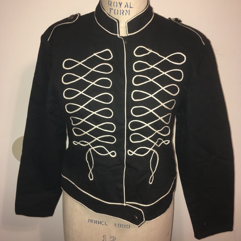 New Identity Black & White Military Style Jacket